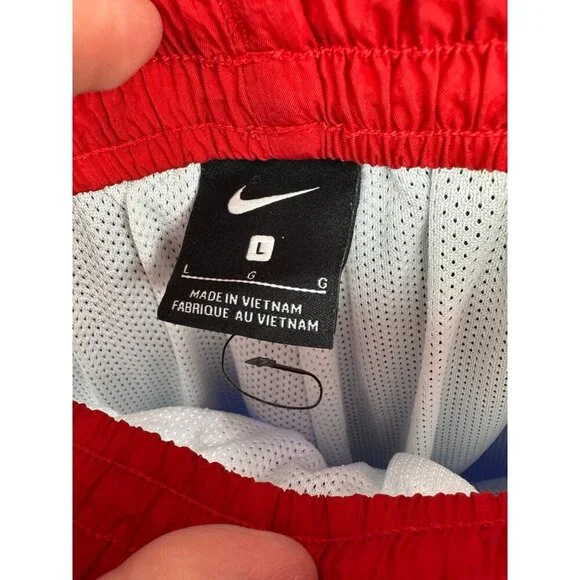 Mens Nike Throwback Basketball Shorts Nylon USA American Flag Stars Large - Picture 2 of 6